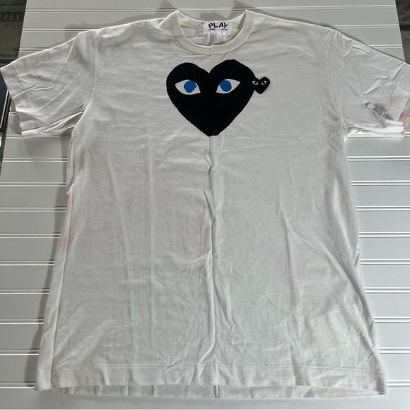 Comme des Garcons PLAY Other - COMME des GARCONS Black Heart Blue Eyes T-Shirt - Size XXL
